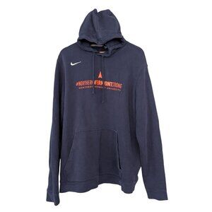 Northern Vermont University Nike Blue Hoodie NVU Sweatshirt Mens Size XL